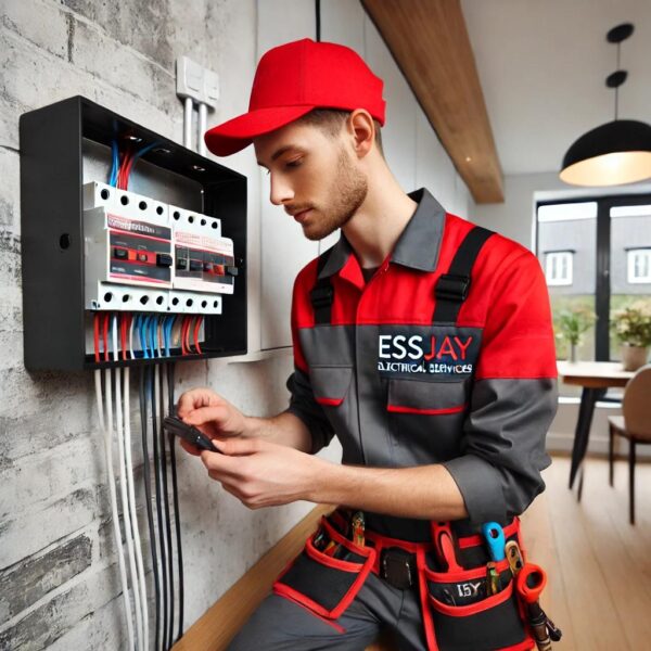 A_professional_electrician_wearing_a_uniform_that_